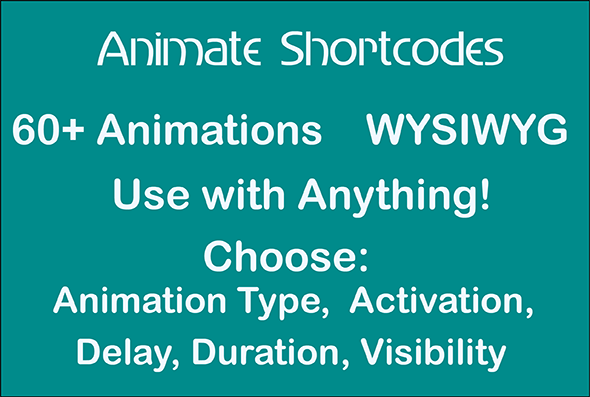 Animate Shortcode Preview Wordpress Plugin - Rating, Reviews, Demo & Download