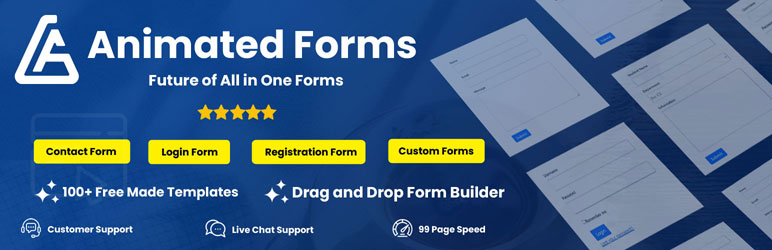 Animated Forms Preview Wordpress Plugin - Rating, Reviews, Demo & Download