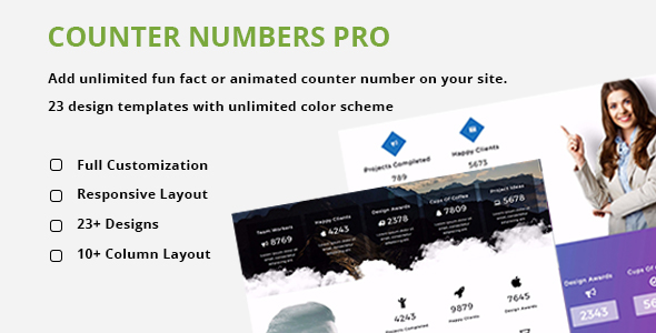 Animated Stat Counter Number Showcase Plugin For Wordpress Preview - Rating, Reviews, Demo & Download