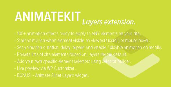 AnimateKit – Animation Tools For Layers Preview Wordpress Plugin - Rating, Reviews, Demo & Download