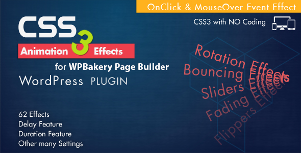 Animation CSS3 Effects – WPBakery Page Builder Wordpress Preview - Rating, Reviews, Demo & Download