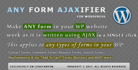 Any Form Ajaxifier – WordPress Plugin Preview - Rating, Reviews, Demo & Download