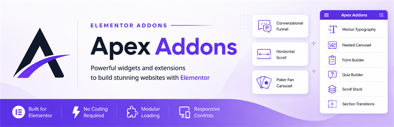 Apex Addons For Elementor Preview Wordpress Plugin - Rating, Reviews, Demo & Download