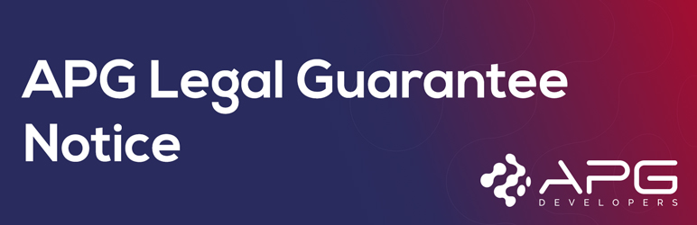APG Legal Guarantee Notice Preview Wordpress Plugin - Rating, Reviews, Demo & Download