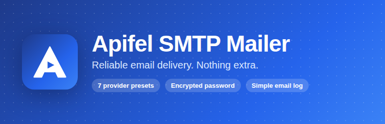 Apifel SMTP Mailer Preview Wordpress Plugin - Rating, Reviews, Demo & Download