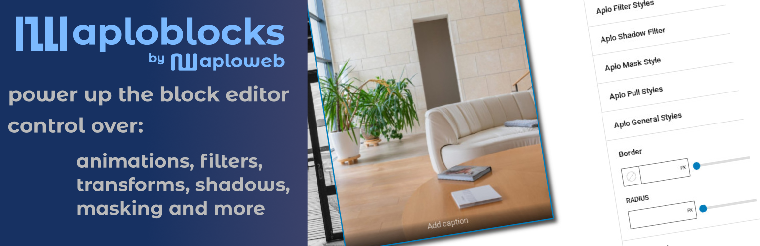 AploBlocks – Extra Design Features For The Block Editor Preview Wordpress Plugin - Rating, Reviews, Demo & Download