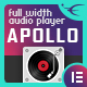 Apollo – Sticky Full Width HTML5 Audio Player – Elementor Widget Addon