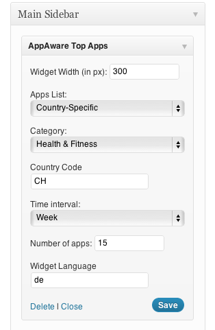 AppAware Top Apps Widget Preview Wordpress Plugin - Rating, Reviews, Demo & Download