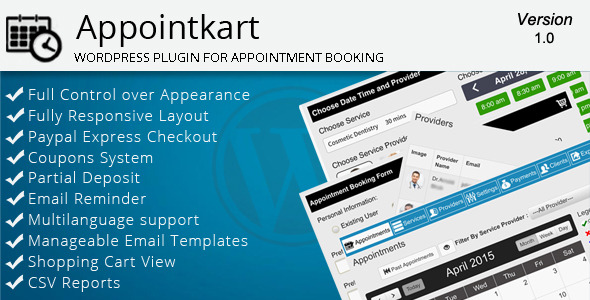 Appointkart – Appointment Booking Plugin for Wordpress Preview - Rating, Reviews, Demo & Download