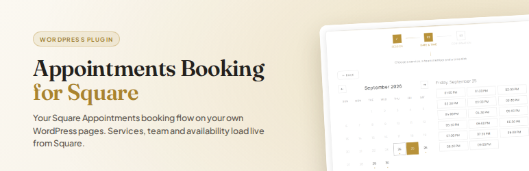 Appointments Booking For Square Preview Wordpress Plugin - Rating, Reviews, Demo & Download