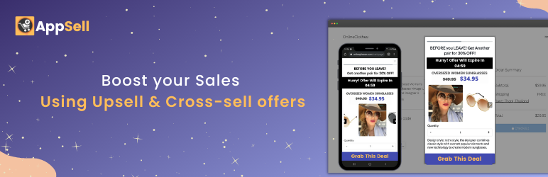 Appsell For WooCommerce: Upsell, Cross Sell, Frequently Bought Together, Discounts, Coupons & Bundles Preview Wordpress Plugin - Rating, Reviews, Demo & Download
