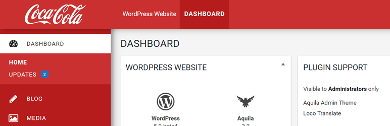 Aquila Admin Theme Preview Wordpress Plugin - Rating, Reviews, Demo & Download
