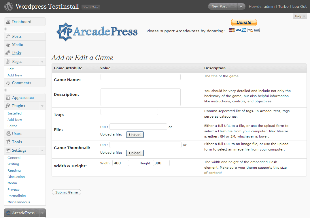 ArcadePress Preview Wordpress Plugin - Rating, Reviews, Demo & Download
