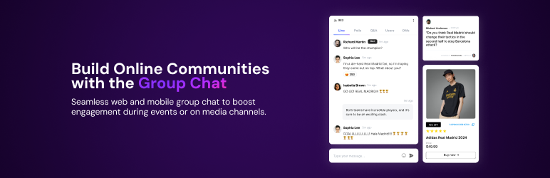 Arena – Group Chat For Real-Time Engagement Preview Wordpress Plugin - Rating, Reviews, Demo & Download