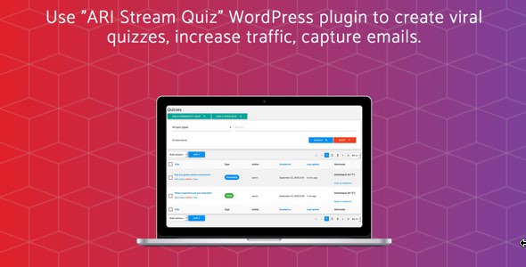 ARI Stream Quiz – WordPress Viral Quiz Creator Preview - Rating, Reviews, Demo & Download