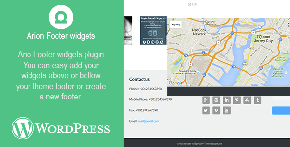 Arion Footer Widgets Preview Wordpress Plugin - Rating, Reviews, Demo & Download