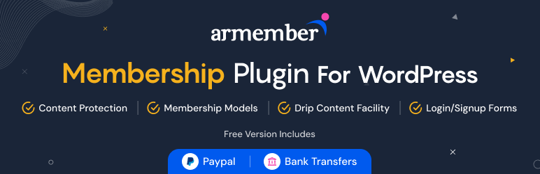 ARMember – Membership Plugin, Content Restriction, Member Levels, User Profile & User Signup Preview - Rating, Reviews, Demo & Download