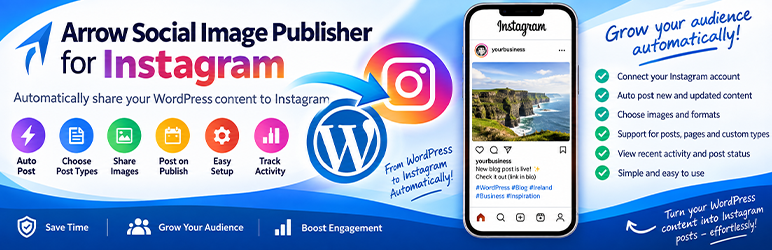 Arrow Social Image Publisher Preview Wordpress Plugin - Rating, Reviews, Demo & Download