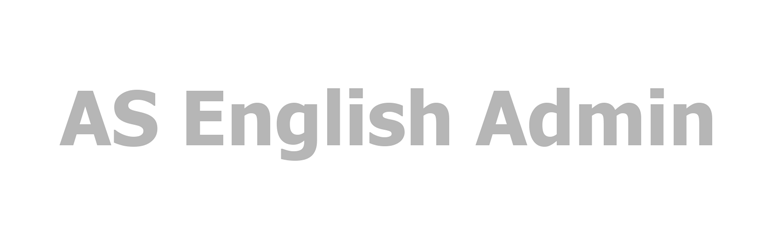 AS English Admin Preview Wordpress Plugin - Rating, Reviews, Demo & Download