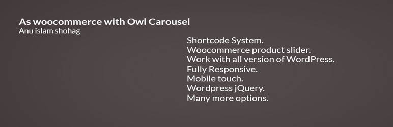 As Woocomerce With Owl Carousel Preview Wordpress Plugin - Rating, Reviews, Demo & Download