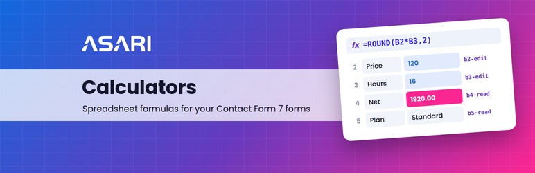 ASARI Calculators Preview Wordpress Plugin - Rating, Reviews, Demo & Download