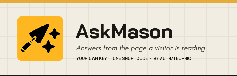 AskMason Preview Wordpress Plugin - Rating, Reviews, Demo & Download