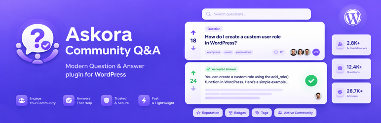 Askora Community Q&A Preview Wordpress Plugin - Rating, Reviews, Demo & Download