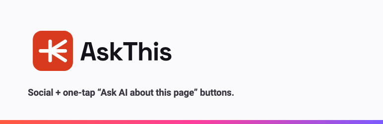 AskThis AI Social Sharing Preview Wordpress Plugin - Rating, Reviews, Demo & Download