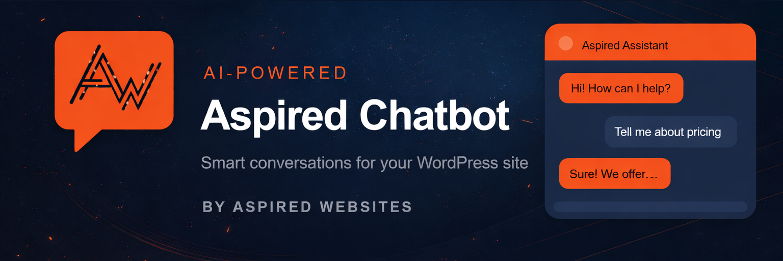 Aspired Chatbot Preview Wordpress Plugin - Rating, Reviews, Demo & Download