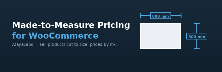 AtayaLabs Made-to-Measure Pricing For WooCommerce Preview Wordpress Plugin - Rating, Reviews, Demo & Download