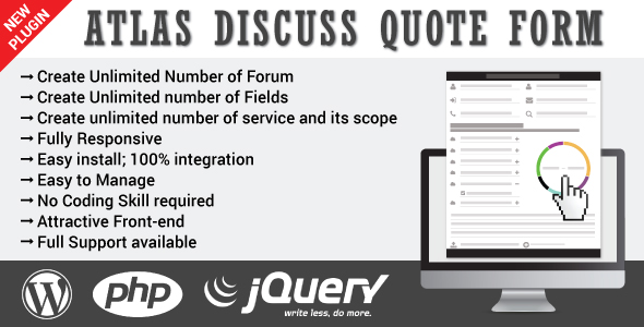 Atlas Discuss Quote Form – WordPress Preview - Rating, Reviews, Demo & Download