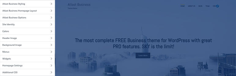 Atlast Business Theme Styling Customizer Preview Wordpress Plugin - Rating, Reviews, Demo & Download