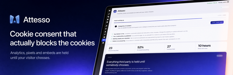 Attesso Cookie Consent Preview Wordpress Plugin - Rating, Reviews, Demo & Download