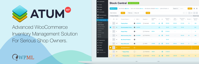ATUM WooCommerce Inventory Management And Stock Tracking Preview Wordpress Plugin - Rating, Reviews, Demo & Download