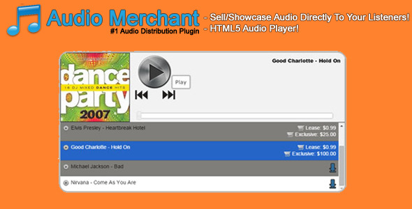 Audio Merchant – HTML5 Audio Player Preview Wordpress Plugin - Rating, Reviews, Demo & Download