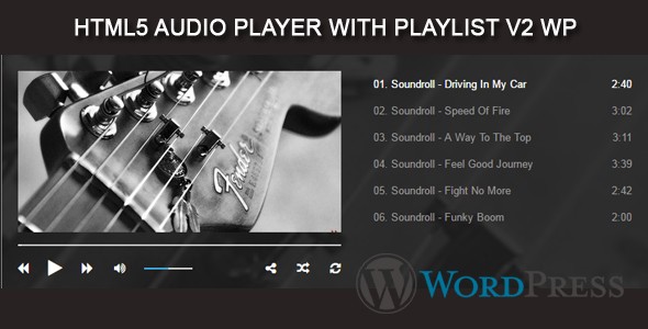 Audio Player With Playlist V2 WP Plugin Preview - Rating, Reviews, Demo & Download