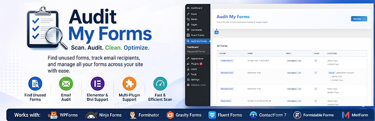 Audit My Forms Preview Wordpress Plugin - Rating, Reviews, Demo & Download