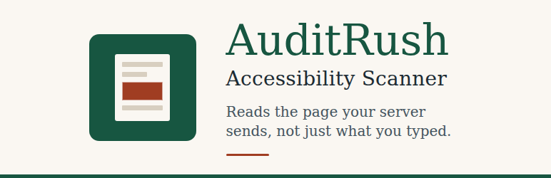 AuditRush Accessibility Scanner Preview Wordpress Plugin - Rating, Reviews, Demo & Download
