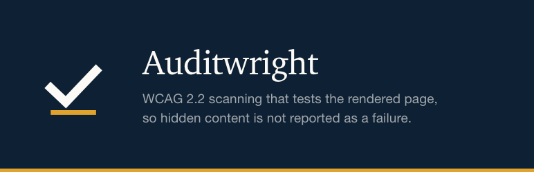 Auditwright WCAG Accessibility Scanner Preview Wordpress Plugin - Rating, Reviews, Demo & Download
