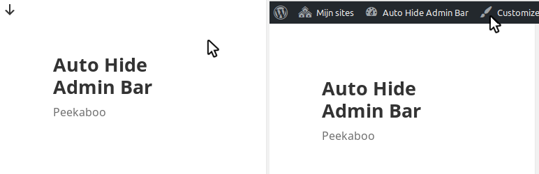 Auto Hide Admin Bar Preview Wordpress Plugin - Rating, Reviews, Demo & Download