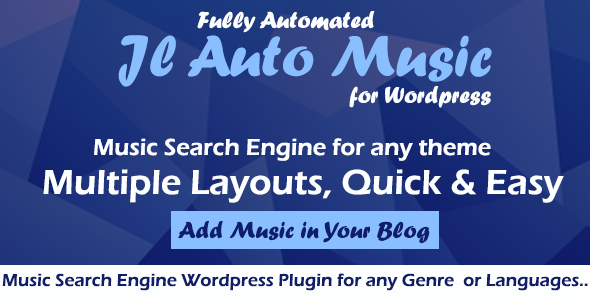 Auto Mp3 Music Search Engine Wordpress Plugin Preview - Rating, Reviews, Demo & Download