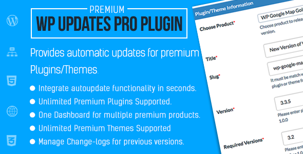 Automatic Updates For Premium Plugins & Themes Preview - Rating, Reviews, Demo & Download