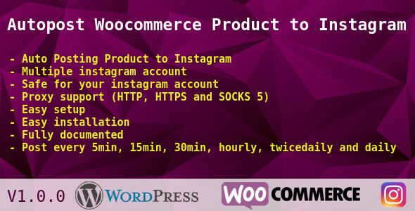 Autopost Woocommerce Product To Instagram – WootoIG Preview Wordpress Plugin - Rating, Reviews, Demo & Download