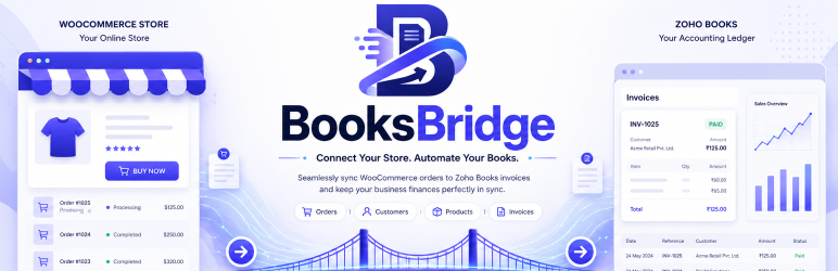 AutoSyncPress BooksBridge Sync For Zoho Books Preview Wordpress Plugin - Rating, Reviews, Demo & Download