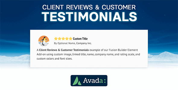 Avada Builder – Client Reviews & Customer Testimonials For Avada Live (v7+) Preview Wordpress Plugin - Rating, Reviews, Demo & Download