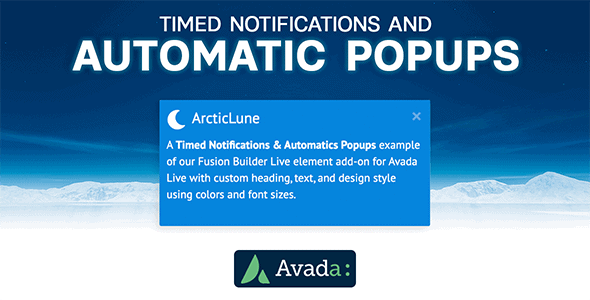 Avada Builder – Timed Notifications & Automatic Pop-ups For Avada Live (v7+) Preview Wordpress Plugin - Rating, Reviews, Demo & Download