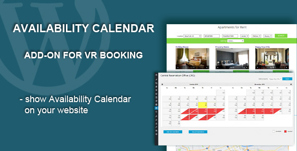Availability Calendar Add-on Preview Wordpress Plugin - Rating, Reviews, Demo & Download