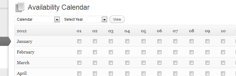 Availability Calendar Preview Wordpress Plugin - Rating, Reviews, Demo & Download