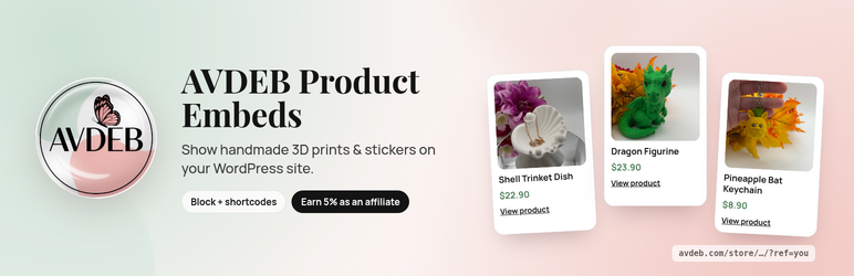 AVDEB Product Embeds Preview Wordpress Plugin - Rating, Reviews, Demo & Download