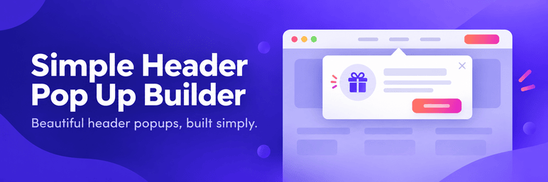 Avenixr Simple Header Pop Up Builder Preview Wordpress Plugin - Rating, Reviews, Demo & Download